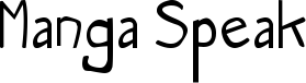 Manga Speak font